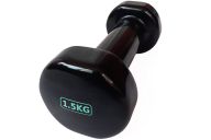 Гантель виниловая 1,5 кг (черная) Sportex HKDB115-1.5