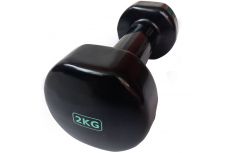 Гантель виниловая 2,0 кг (черная) Sportex HKDB115-2.0