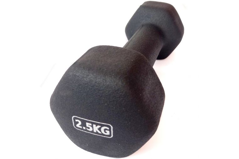 Гантель неопреновая 2,5 кг (черная) Sportex HKDB118-2.5 