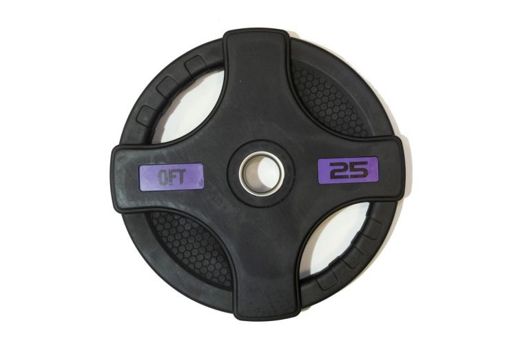 Штанга олимпийская 180 кг Original Fit.Tools диски с двумя хватами, черный гриф фото 10