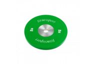 Бамперный диск для кроссфита Fitnessport (зеленый) 10 кг.