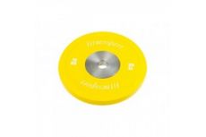 Бамперный диск для кроссфита Fitnessport (желтый) 15 кг.