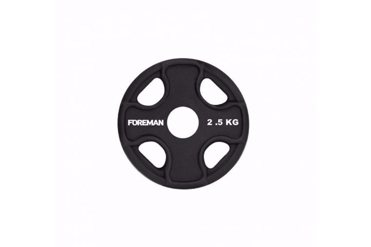 Диск олимпийский обрезиненный Foreman PRR, 2,5 кг PRR-2.5KG Черный 