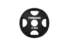 Диск олимпийский обрезиненный Foreman PRR, 5 кг PRR-5KG Черный