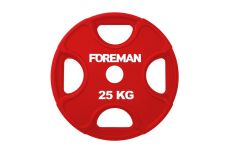 Диск олимпийский обрезиненный Foreman PRR, 25 кг PRR-25KG Красный