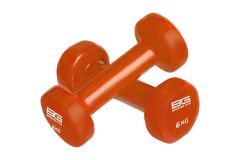 Гантели для аэробики виниловые 6кг, пара Bronze Gym BG-FA-VD6 оранжевый