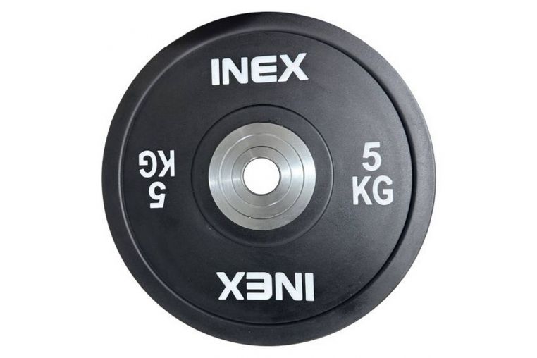 Олимпийский диск в уретане 5кг Inex PU Bumper Plate TF-P2100-05 черный\серый 