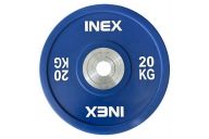 Олимпийский диск в уретане 20кг Inex PU Bumper Plate TF-P2100-20 синий\белый