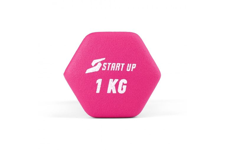Гантель неопреновая 1 кг Start Up HD1201 розовый фото 2