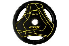 Диск Олимпийский 5кг полиуретановый с ручками Fitex LP-5
