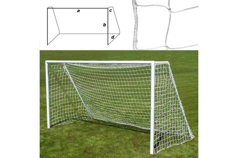 Сетка футбольная FS-F-№15 (F7.5x2.5),, нить 3 мм полипропилен (ПП), ячейка 10*10 см, белая 