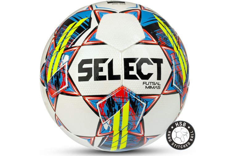 Мяч футзальный Select Futsal Mimas 1053460005, р.4, BASIC, 32 пан, гл.ПУ, руч.сш, бел-сине-красный 