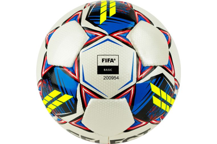 Мяч футзальный Select Futsal Mimas 1053460005, р.4, BASIC, 32 пан, гл.ПУ, руч.сш, бел-сине-красный фото 1