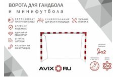 Ворота минифутбольные стальные усиленные AVIX премиум Гимнаст 3.055 пара