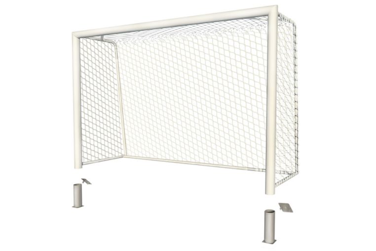 Ворота для мини-футбола алюминиевые стационарные SportWerk SpW-AG-300-2P (300x200) 
