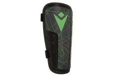 Щитки футбольные Macron Lister SR, 5023072-NGRN-SR, без гол,с застежк., ЭВА,пласт,черно-зеленый