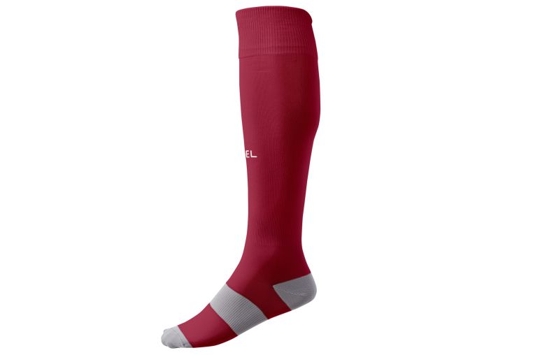 Гетры футбольные Jogel Camp Basic Socks, гранатовый\серый\белый 