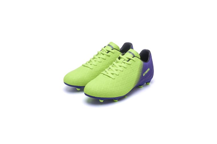 Бутсы футбольные Atemi MSR KIDS SBA-005 ярко-салатовый\фиолетовый 