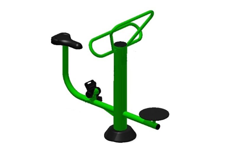 Уличный тренажер взрослый Вело + Диск для двоих Spektr Sport ТС 221 