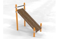 Лавочка Воркаут для пресса с уклоном и перекладиной Spektr Sport SP WRK-27_89mm