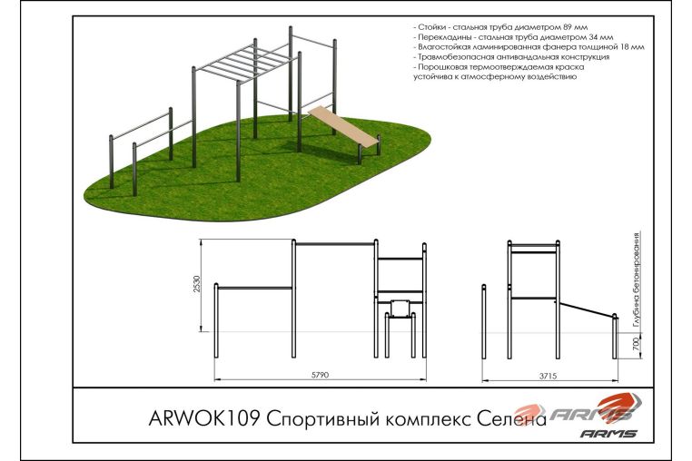 Спортивный комплекс Селена ARMS ARWOK109 фото 1