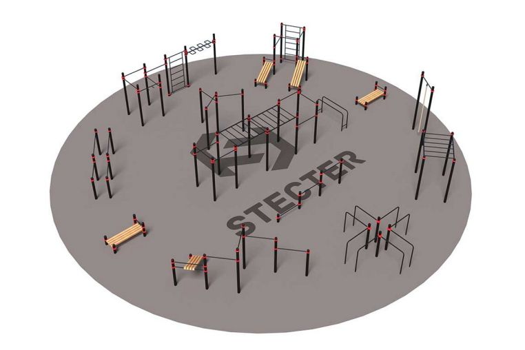 Проект Stecter Парковая площадка для Воркаут 4-1 5086 