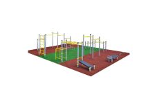 Площадка для воркаута. Уровень - район. 108 кв.м., 9х12 м Hercules W-1.8.7 3972