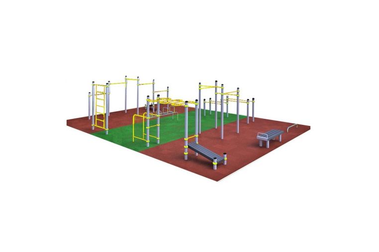 Площадка для воркаута. Уровень - район. 108 кв.м., 9х12 м Hercules W-1.8.7 3972 