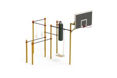 Комплекс для занятий Воркаут+баскетбол и бокс Spektr Sport SP WRK-63_89mm