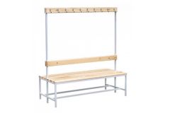 Скамейка для раздевалок двусторонняя с вешалками 161x150x63 Atlet IMP-A527