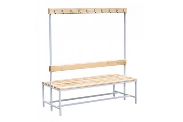 Скамейка для раздевалок двусторонняя с вешалками 161x150x63 Atlet IMP-A527 