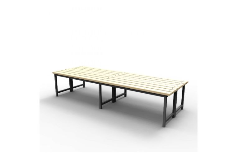 Лавка для раздевалок двойная (пластик 20 мм) 100x67х40,5см Gefest LD 100/73/40 
