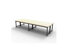 Лавка для раздевалок двойная (пластик 30 мм) 150x67х41,5см Gefest LD 150/73/40