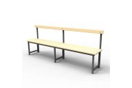 Скамейка для раздевалок со спинкой (пластик 20 мм) 100x33,5х80см Gefest SRS 100/40/80
