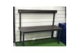 Скамейка для раздевалок со спинкой (пластик 30 мм) 150x33,5х80см Gefest SRS 150/40/80 фото 1