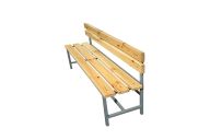 Скамейка для раздевалки со спинкой 150 см сиденье из дерева Dinamika ZSO-002185