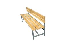 Скамейка для раздевалки со спинкой 150 см сиденье из дерева Dinamika ZSO-002185
