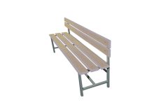 Скамейка для раздевалки со спинкой 150 см сиденье из фанеры Dinamika ZSO-002206