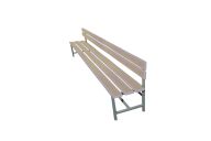Скамейка для раздевалки со спинкой 200 см сиденье из фанеры Dinamika ZSO-002207