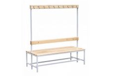 Скамейка для раздевалок двусторонняя с вешалками 161х100х63 Atlet IMP-A413