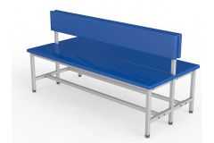 Скамейка для раздевалки со спинкой, двухсторонняя, мягкая, 300см Glav 10.4000-3000