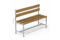 Скамейка для раздевалок со спинкой, 200 см Spektr Sport цельная