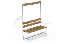 Скамейка с вешалкой для раздевалок, 120 см Spektr Sport разборная