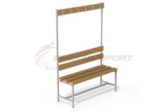 Скамейка с вешалкой для раздевалок, 120 см Spektr Sport разборная
