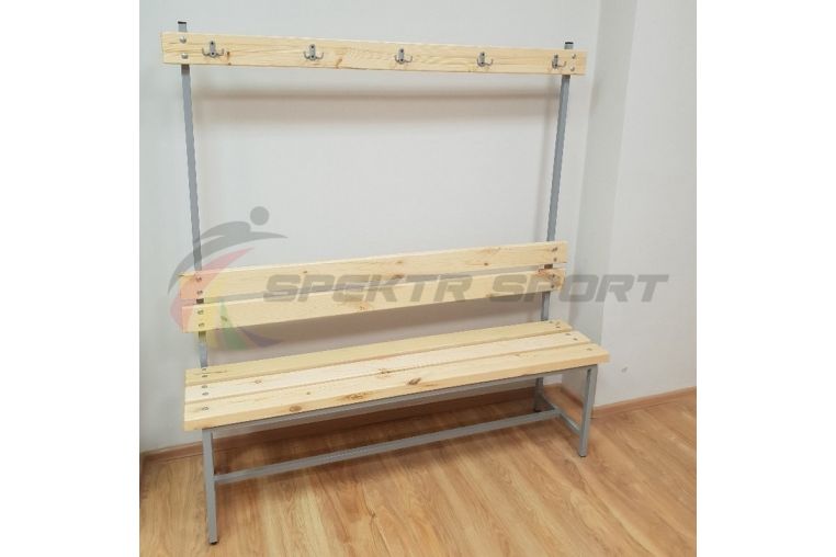 Скамейка с вешалкой для раздевалок, 200 см Spektr Sport разборная 