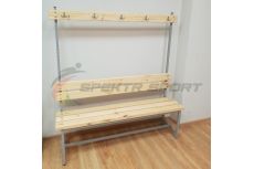 Скамейка с вешалкой для раздевалок, 200 см Spektr Sport цельная