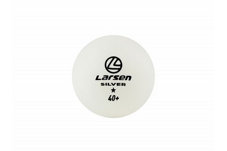 Шарики для настольного тенниса Silver 1 Star (6 шт.), ABS пластик Larsen 8331 белый фото 3