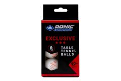 Мяч для настольного тенниса Donic 3* Exclusive, 6 шт белый
