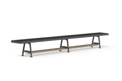 Скамейка гимнастическая мягкая 250 см Spektr Sport (3 регулируемые метал. нож.)