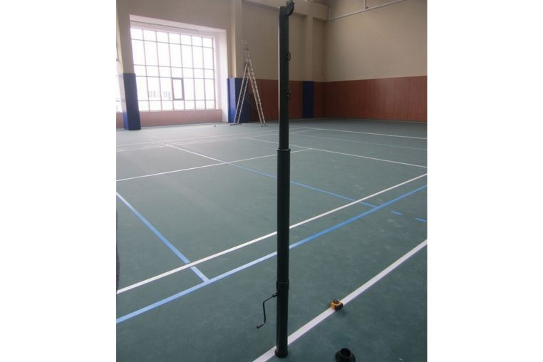 Стойки волейбольные телескопические со стаканами и крышками Spektr Sport 